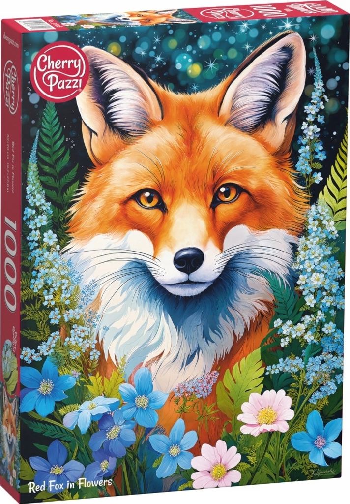 Red Fox in Flowers